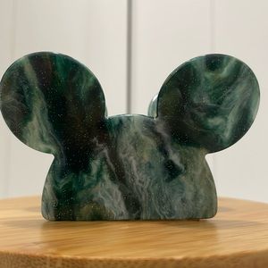 Mickey Green Glitter Marble Hair Claw Clip New With Tag